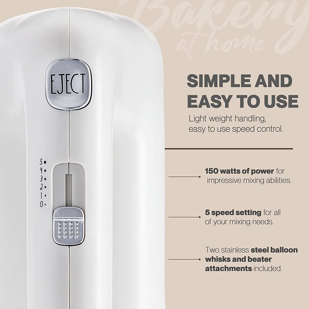 Electric Hand Mixer with Beaters and Whisk W4217