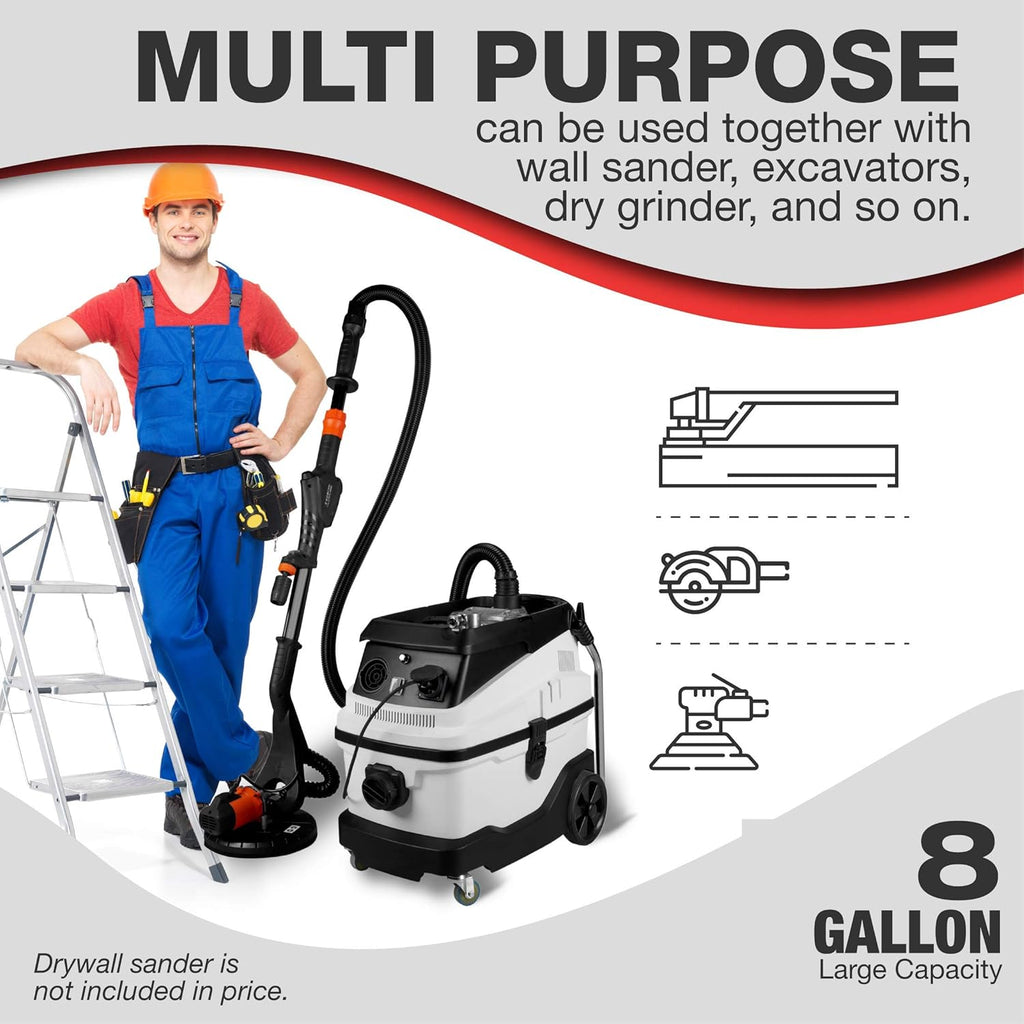 8 Gallon 6 Peak Hp 1200W Wet Dry Blow Vacuum Cleaner T60994