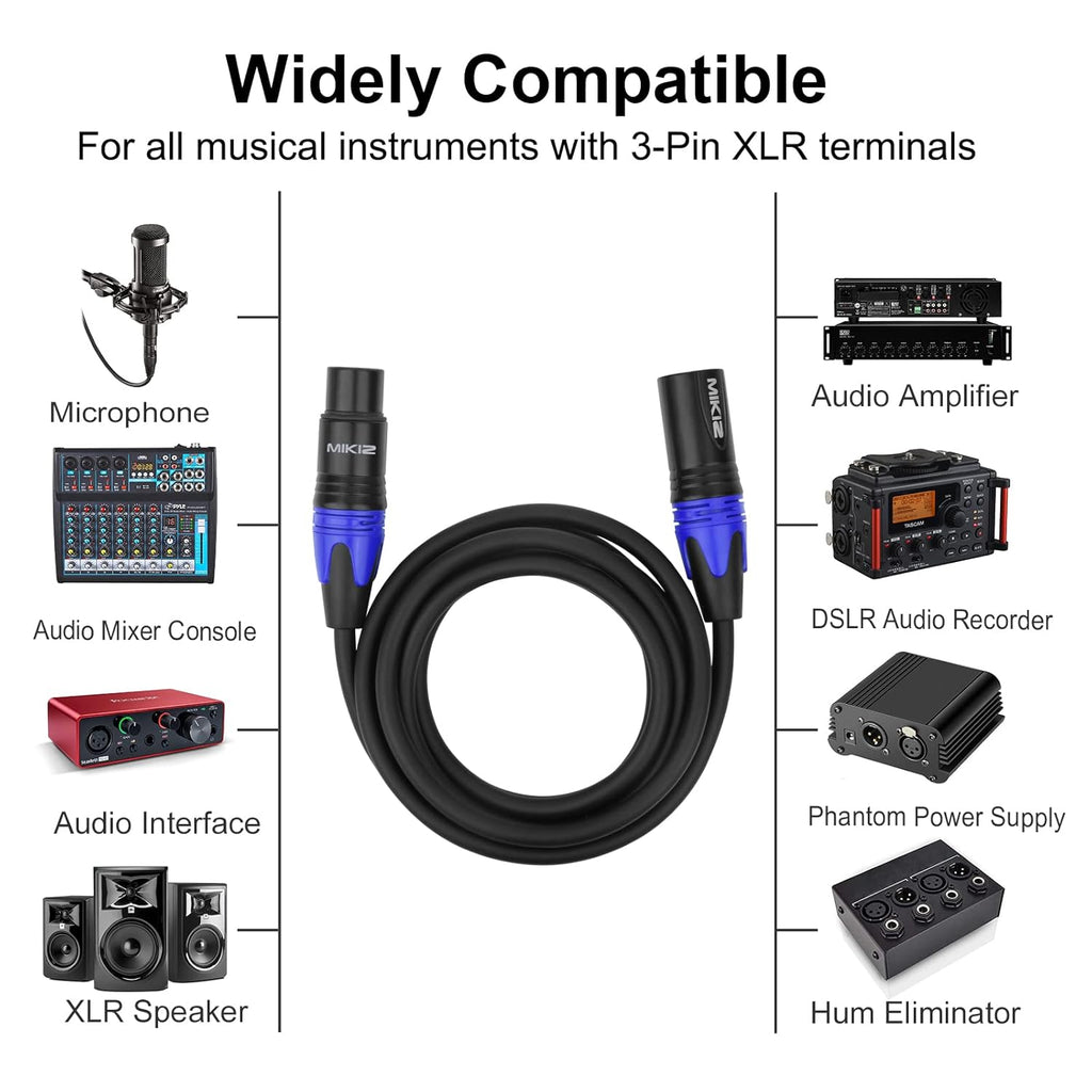 25 ft XLR Male to Female Patch Cables U498