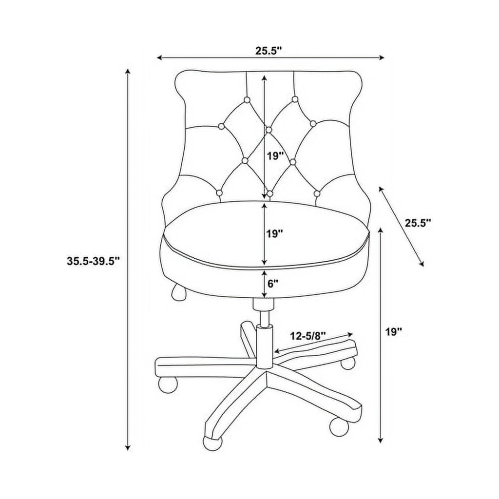 Wood Upholstered Office Chair Beige U248