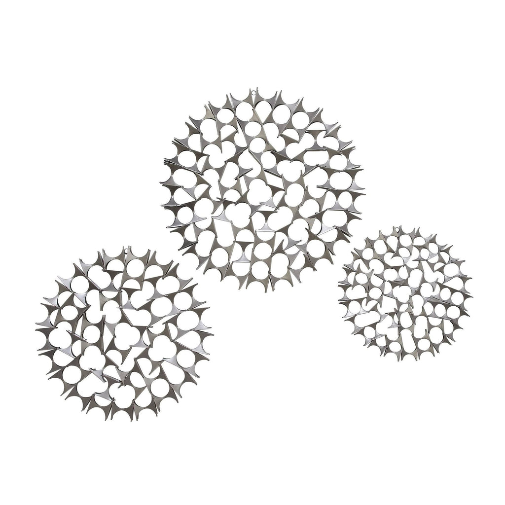 Metal Wall Decor (Set of 3) Silver V73017