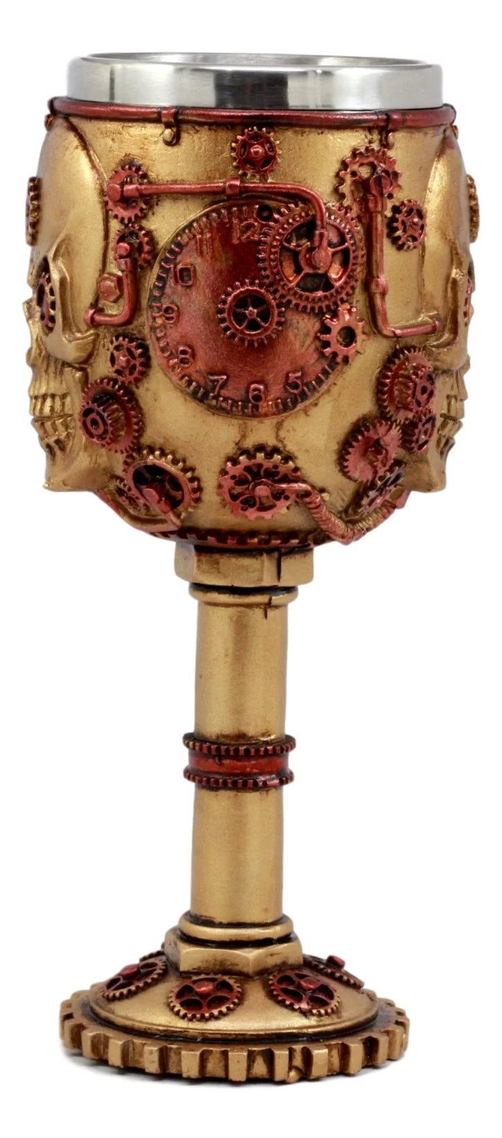 Steampunk Skull Face Wine Goblet 6oz X948400