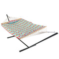 Multi Color Cotton Rope Hammock with Stand X198569