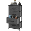 4 Drawers Dresser Storage Tower Black Grey E3423