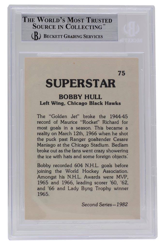 Signed 1982 Superstar 75 Hockey Card Q33365