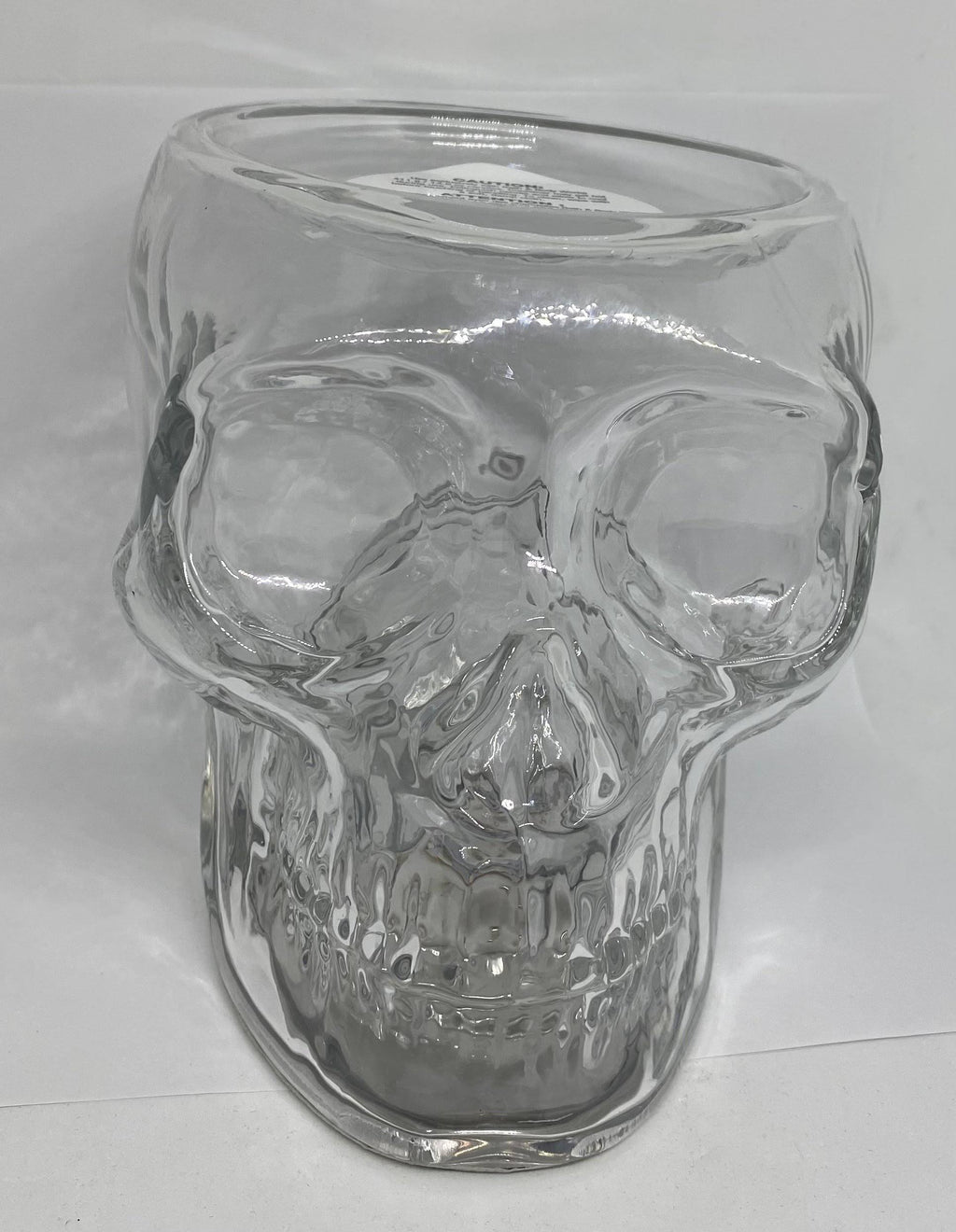 Light Up Skull 3 Wick Glass Candle Holder K190917