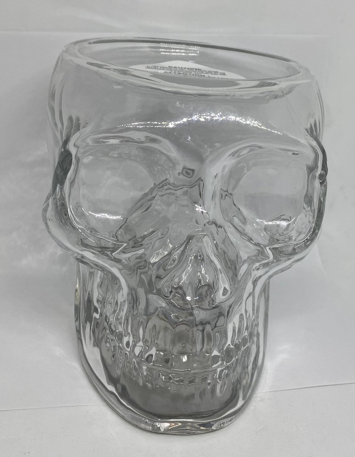 Light Up Skull 3 Wick Glass Candle Holder K190917