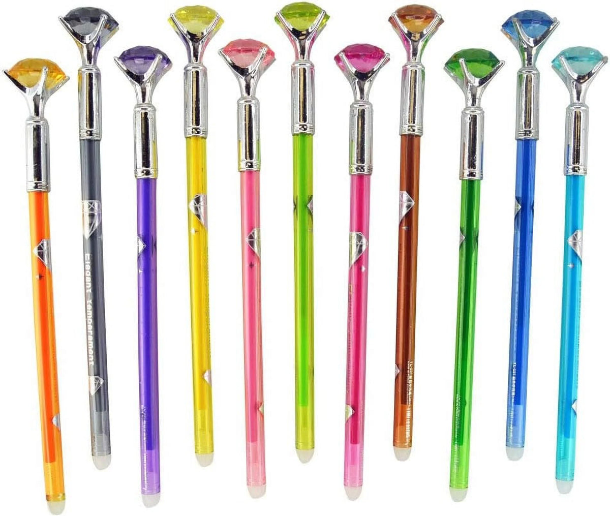 24 Pc Gel Pens with Rhinestone Topper T4379