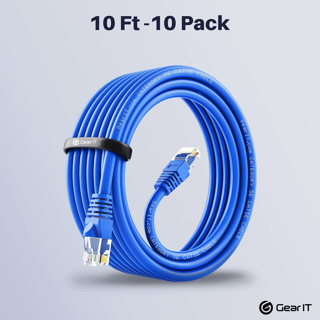 100-Pack Cat5e Ethernet Patch Cable 1.5 Feet Blue C4013