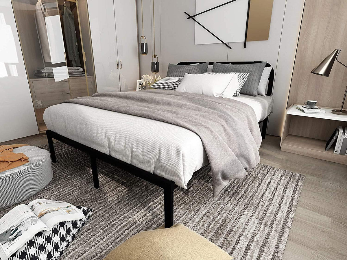 Black Metal Steel California King Bed Headboard Pack of 2 G24718