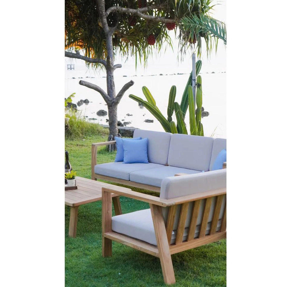 4 Pieces Teak Outdoor Conversation Set E493