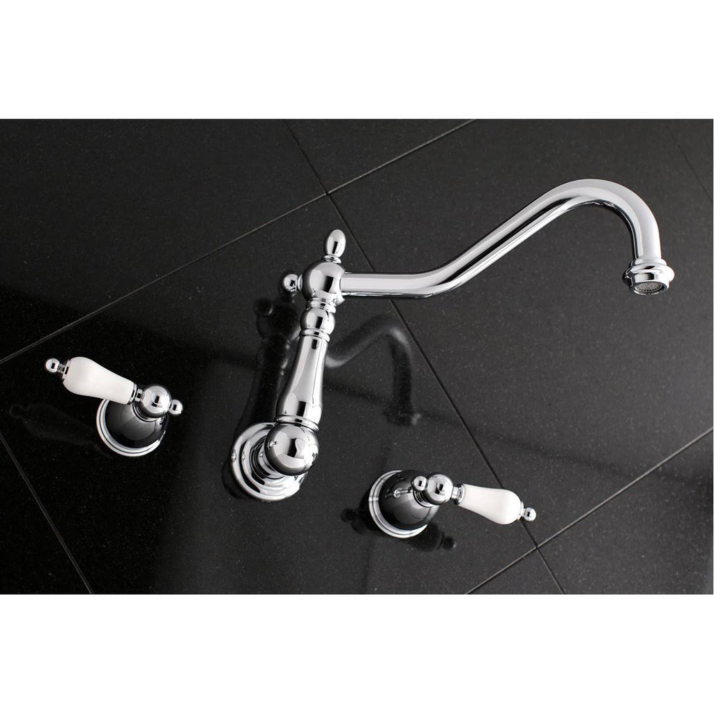 Polished Nickel Wall Mount Tub Filler Y337