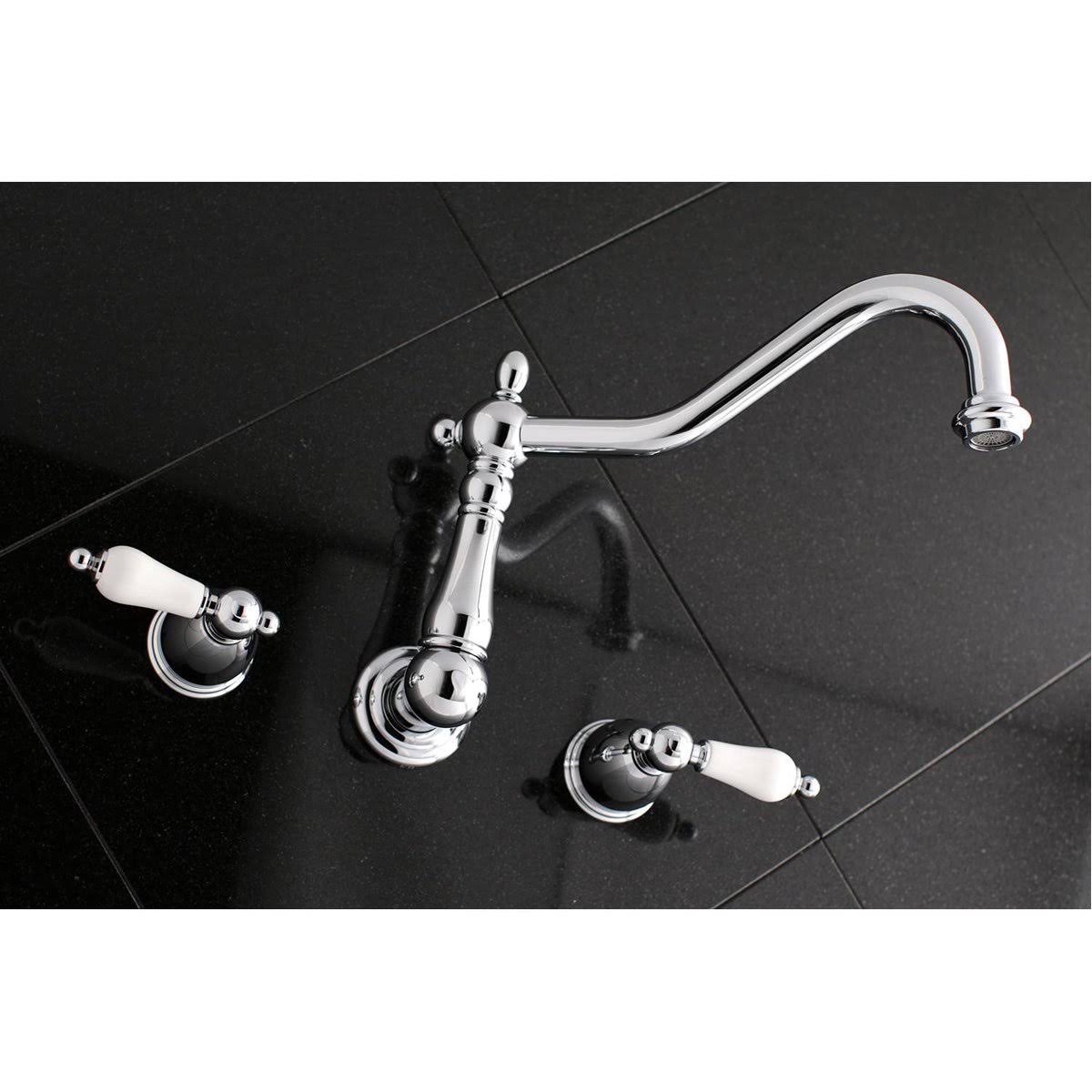 Polished Nickel Wall Mount Tub Filler Y337
