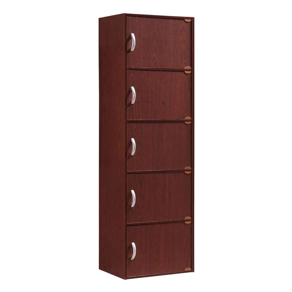 Modern 5-Shelf 5-Door Bookcase R924