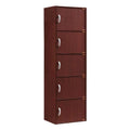Modern 5-Shelf 5-Door Bookcase R924