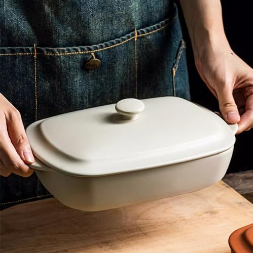 33oz Ceramic Rectangular Baking Dish with Lid A45397