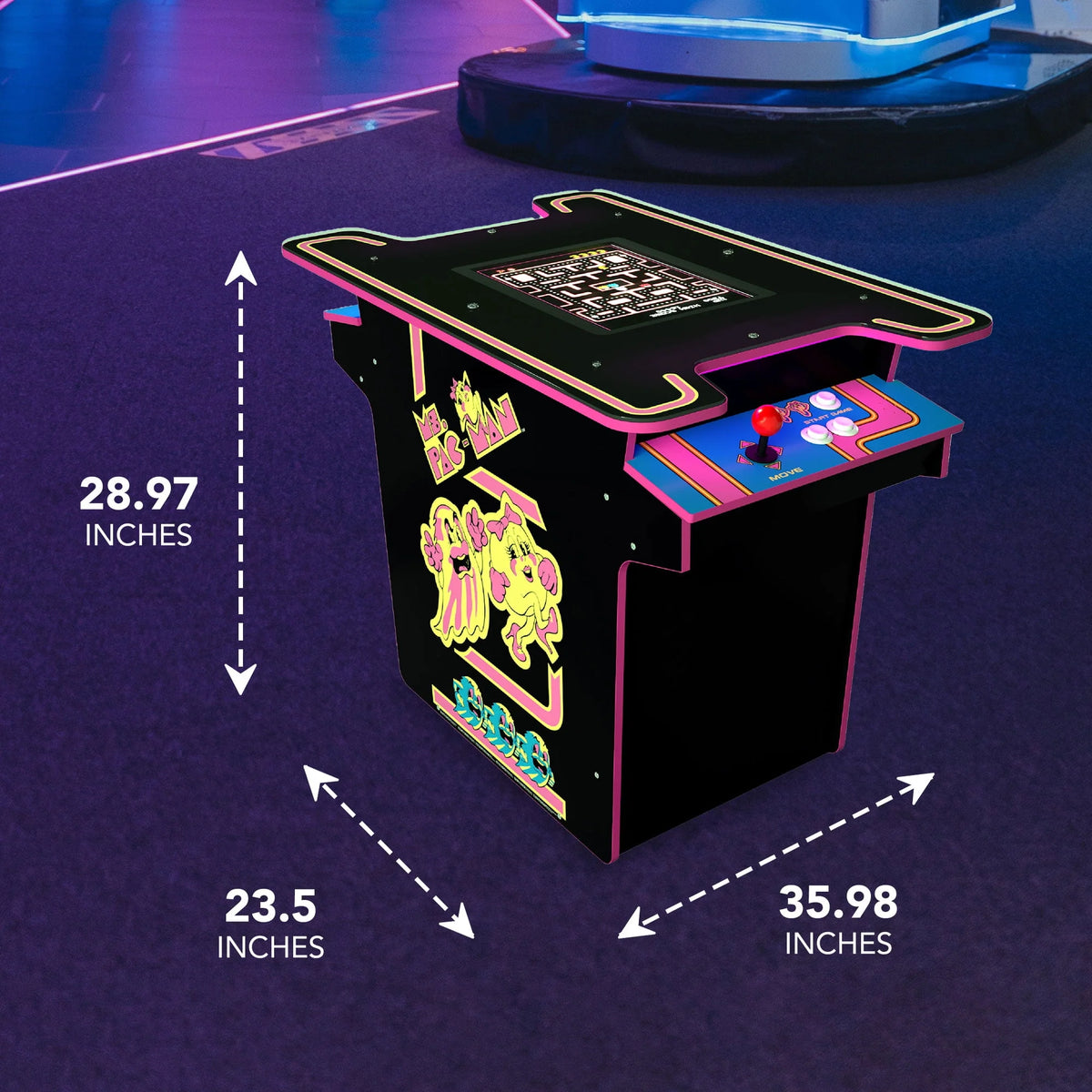 Black Head-to-Head Arcade Table with 12 Games J54491