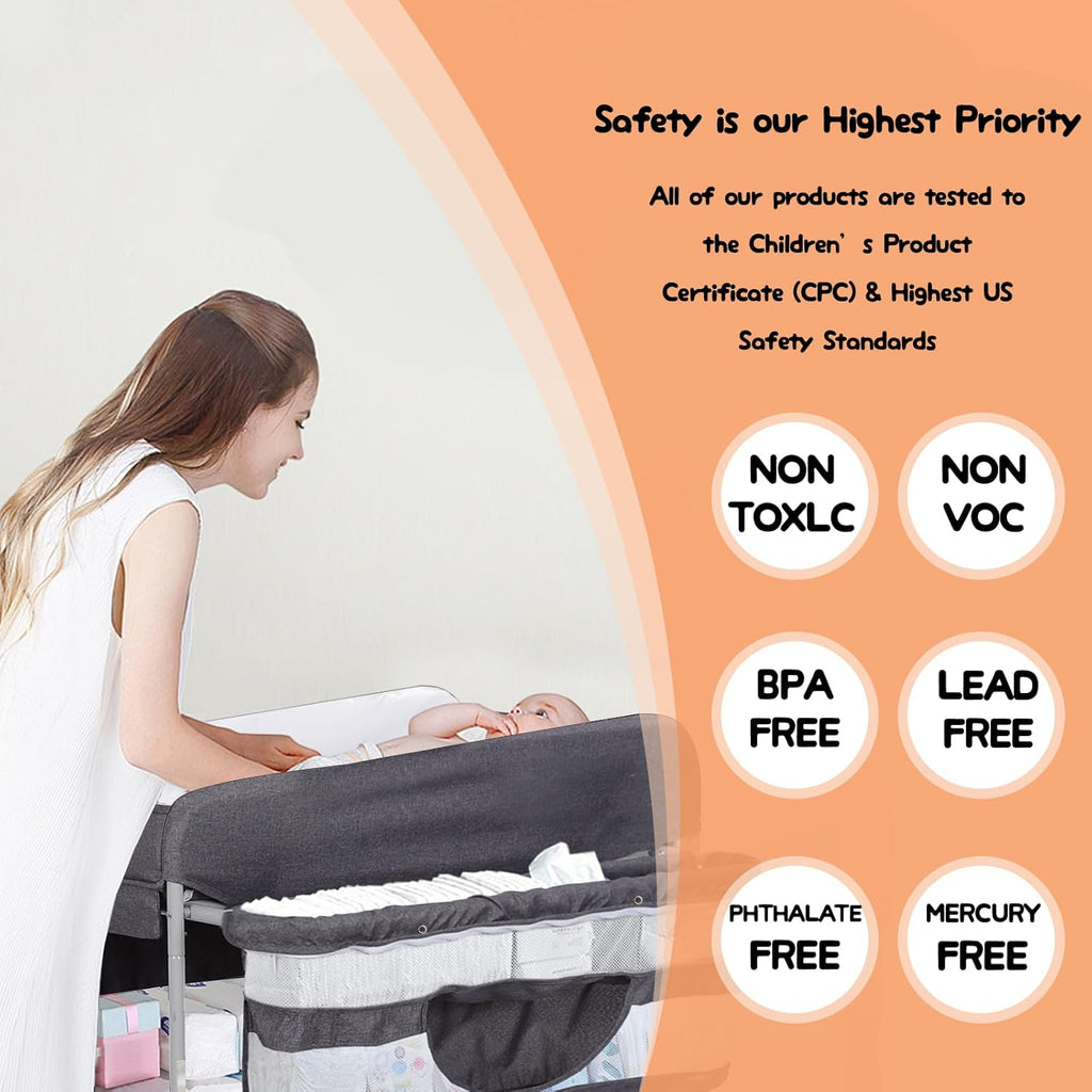 Portable Foldable Changing Table with 2 Storage Baskets U994740