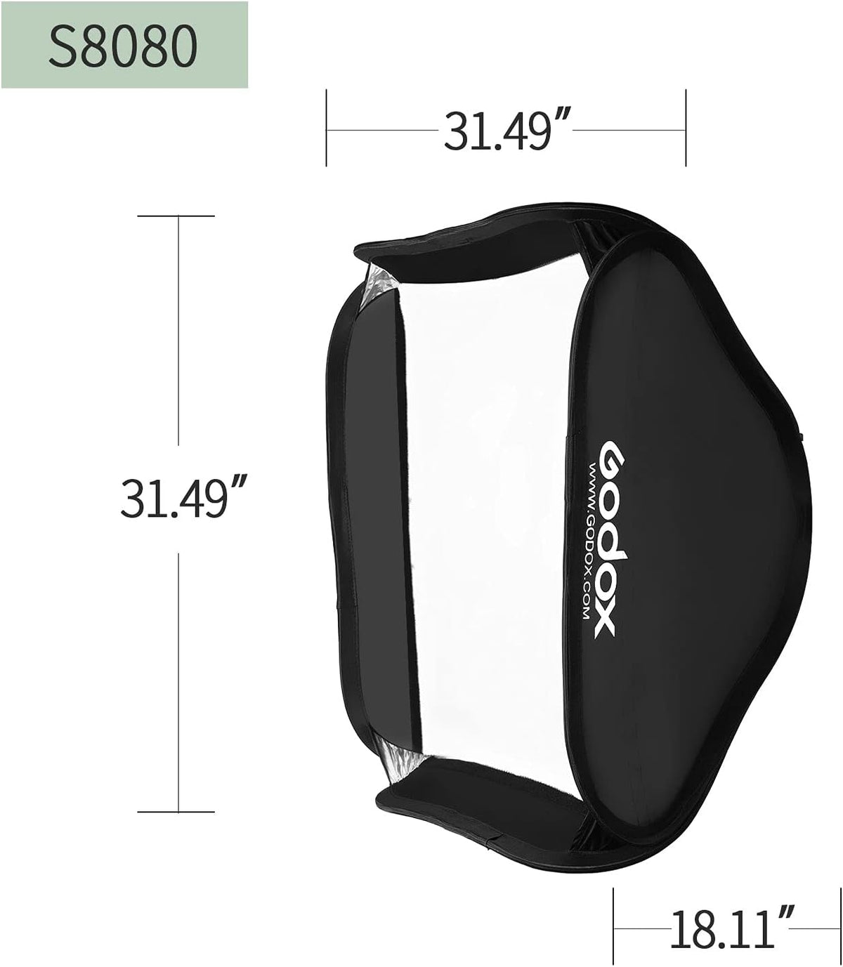 Foldable Flash Softbox Kit with Grid and Carrying Case Y820799