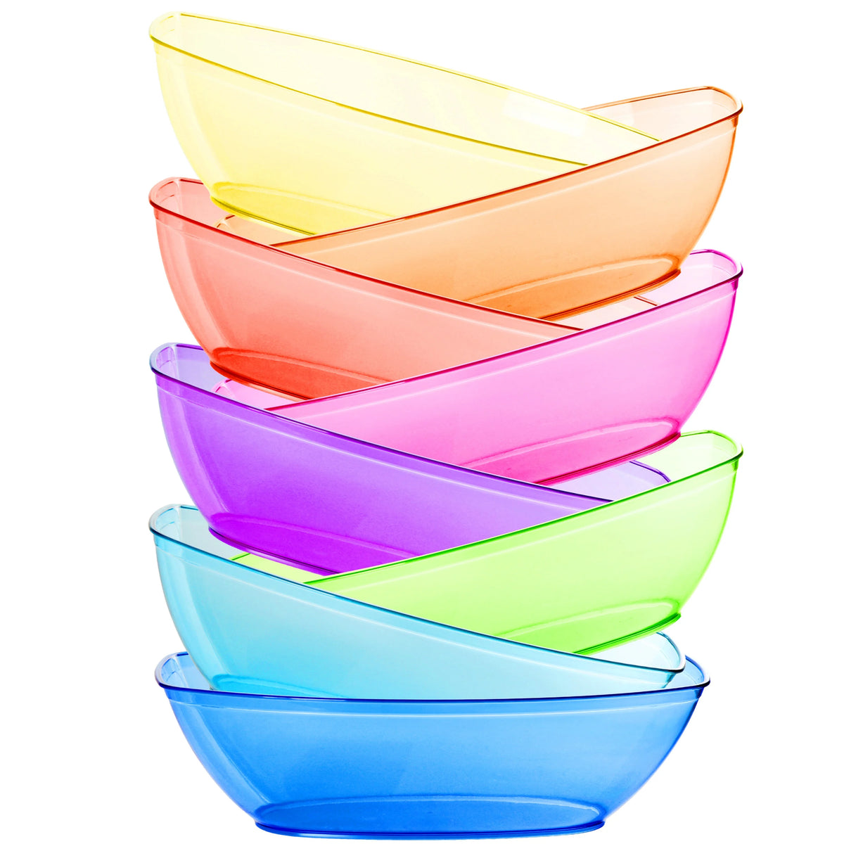 8 Pack 80 Ounce Plastic Mixing and Serving Bowls, Set of 8 B9783