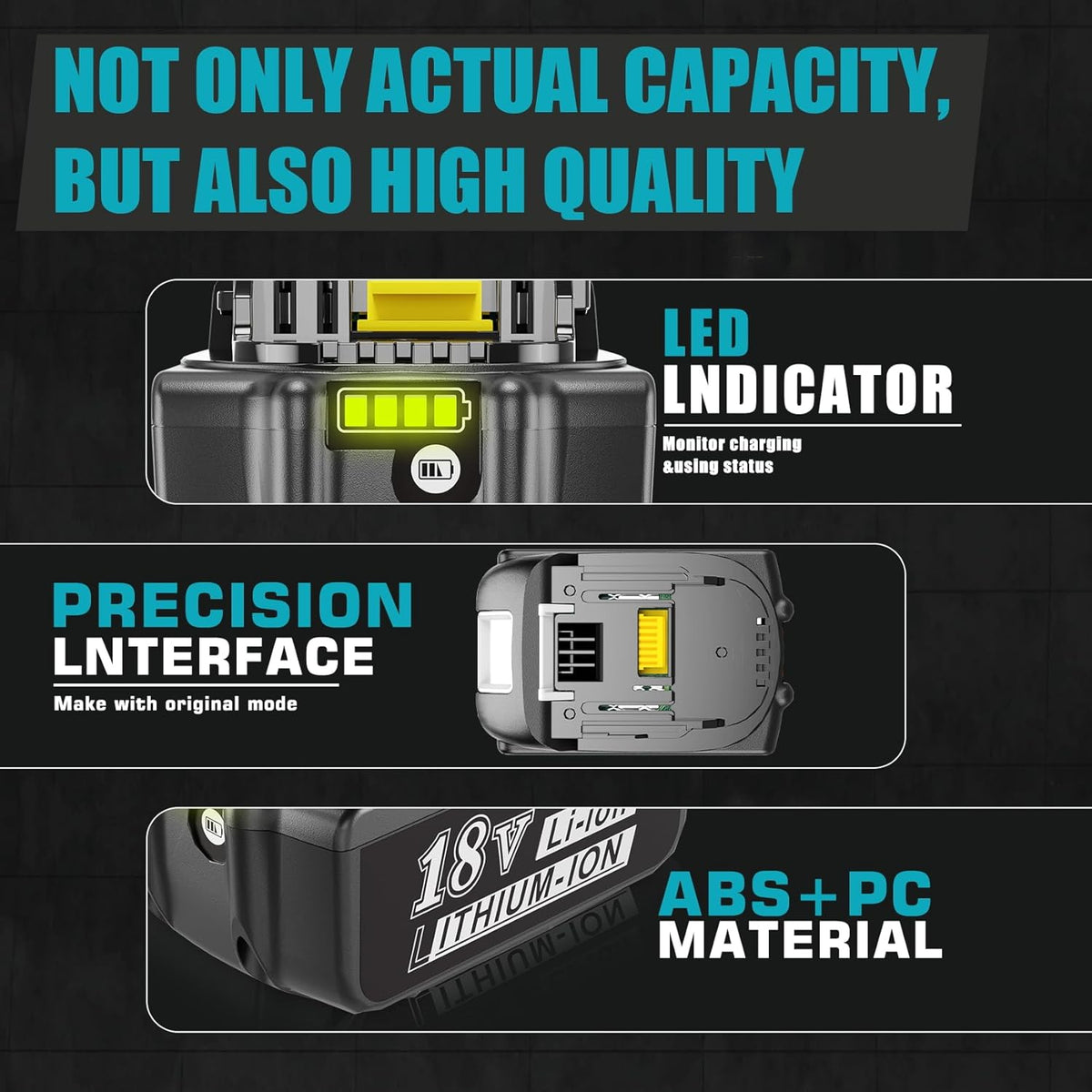 18V 8.0Ah Lithium-ion Battery for Cordless Power Tools A2289