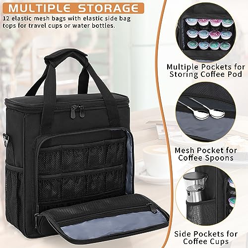 Coffee Maker Carrying Bag with Extra Pockets and Shoulder Strap A242610