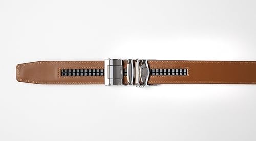 Full Grain Leather Ratchet Belt with Automatic Slide Buckle W778869