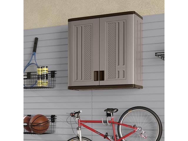 4 Cubic Feet Resin Single Shelf Wall Storage Cabinet 6 Pack U159