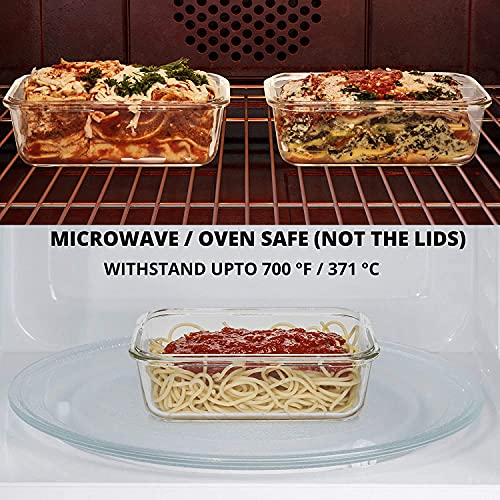 Large Glass Food Storage Containers with Lids, BPA Free Z483