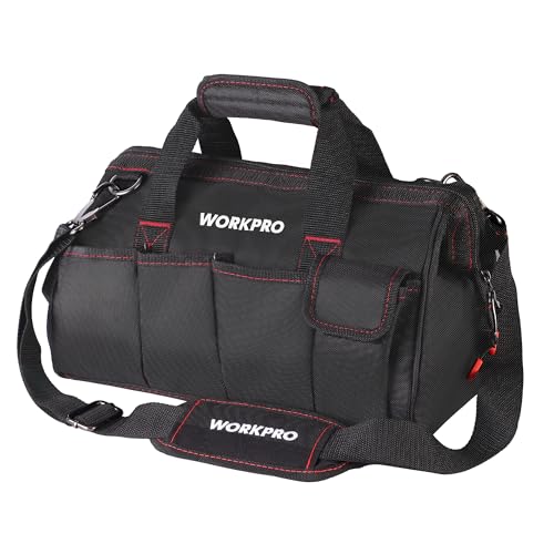 16-inch Wide Mouth Tool Storage Bag with Water Proof Rubber Base M437754