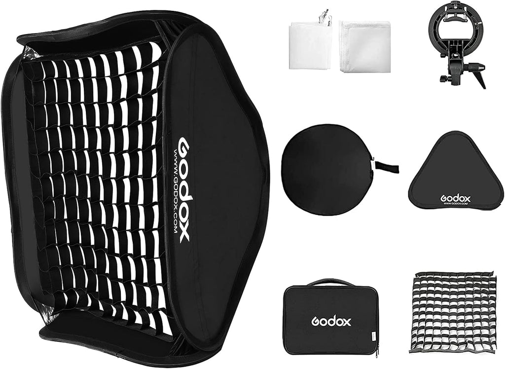 Foldable Flash Softbox Kit with Grid and Carrying Case Y820799