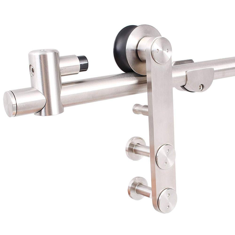 Matte Black Sliding Door Hardware 2-Set R66441