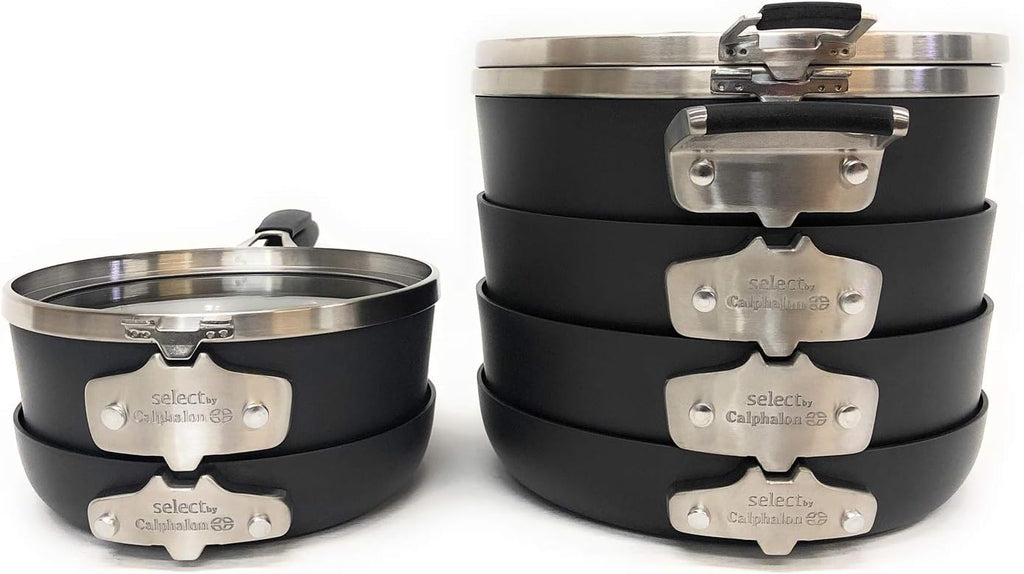 9pc Hard-Anodized Nonstick Cookware Set O19343
