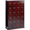 24-Drawer CD Media Storage Cabinet in Cherry B9442
