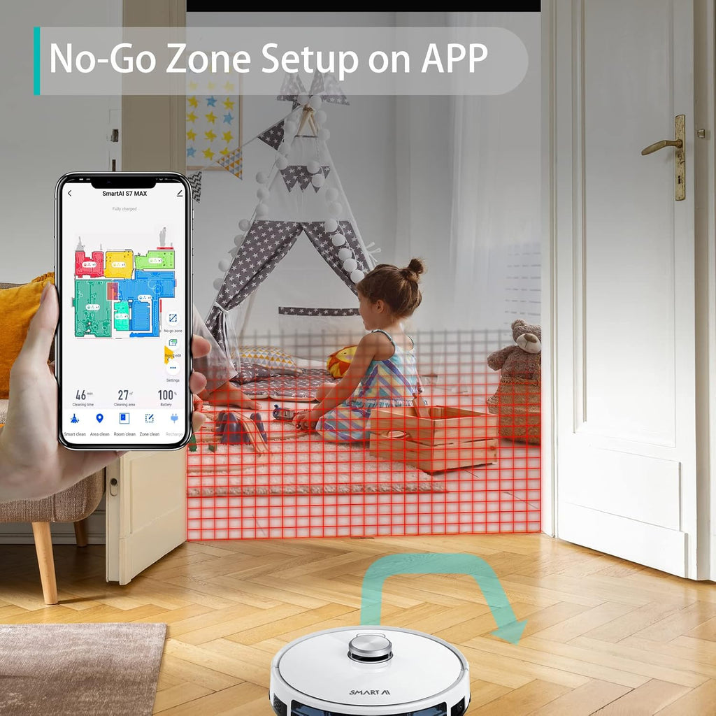 3200Pa Lidar Navigation Robot Vacuum and Mop Combo B1993