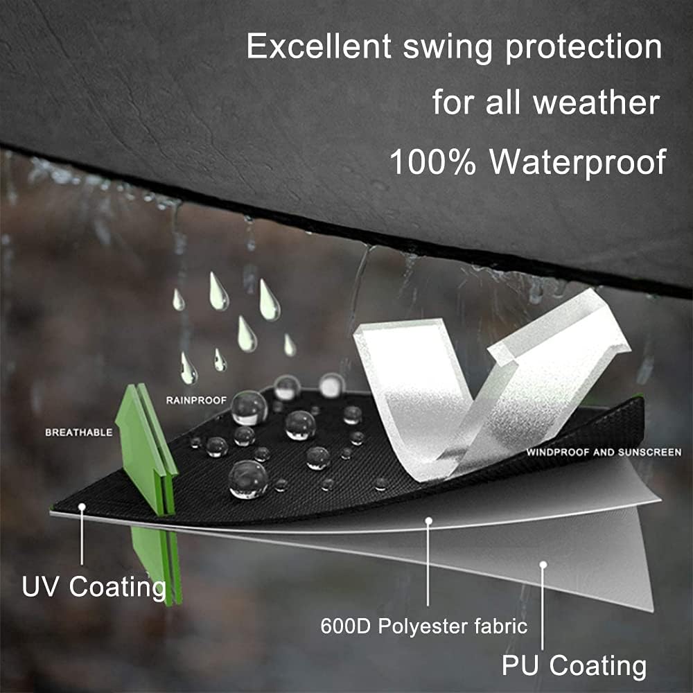 Waterproof 3 Seater 600D Heavy Duty Swing Cover F832