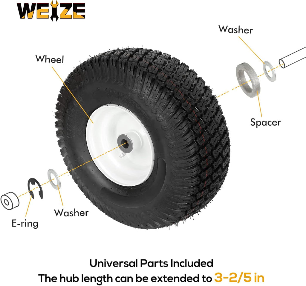 16x6.50-8 Lawn Tires with Rim, Set of 2 M3609
