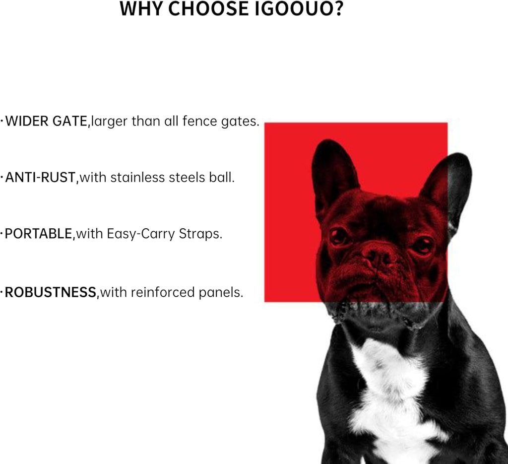 32'' Portable Metal Dog Playpen with 6 Panels X421