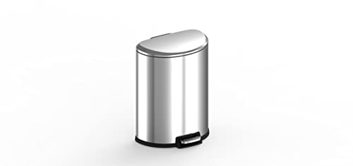 13.2 Gal Stainless Steel Step-on Trashcan B7774