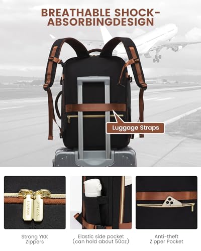 40L Waterproof Travel Backpack with 3 Packing Cubes N58452