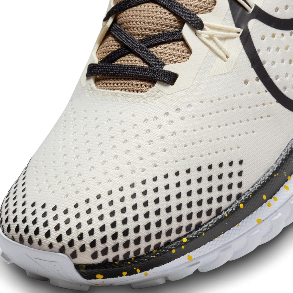 Pale Ivory Khaki White Black Trail Running Shoes Size 8 P848842