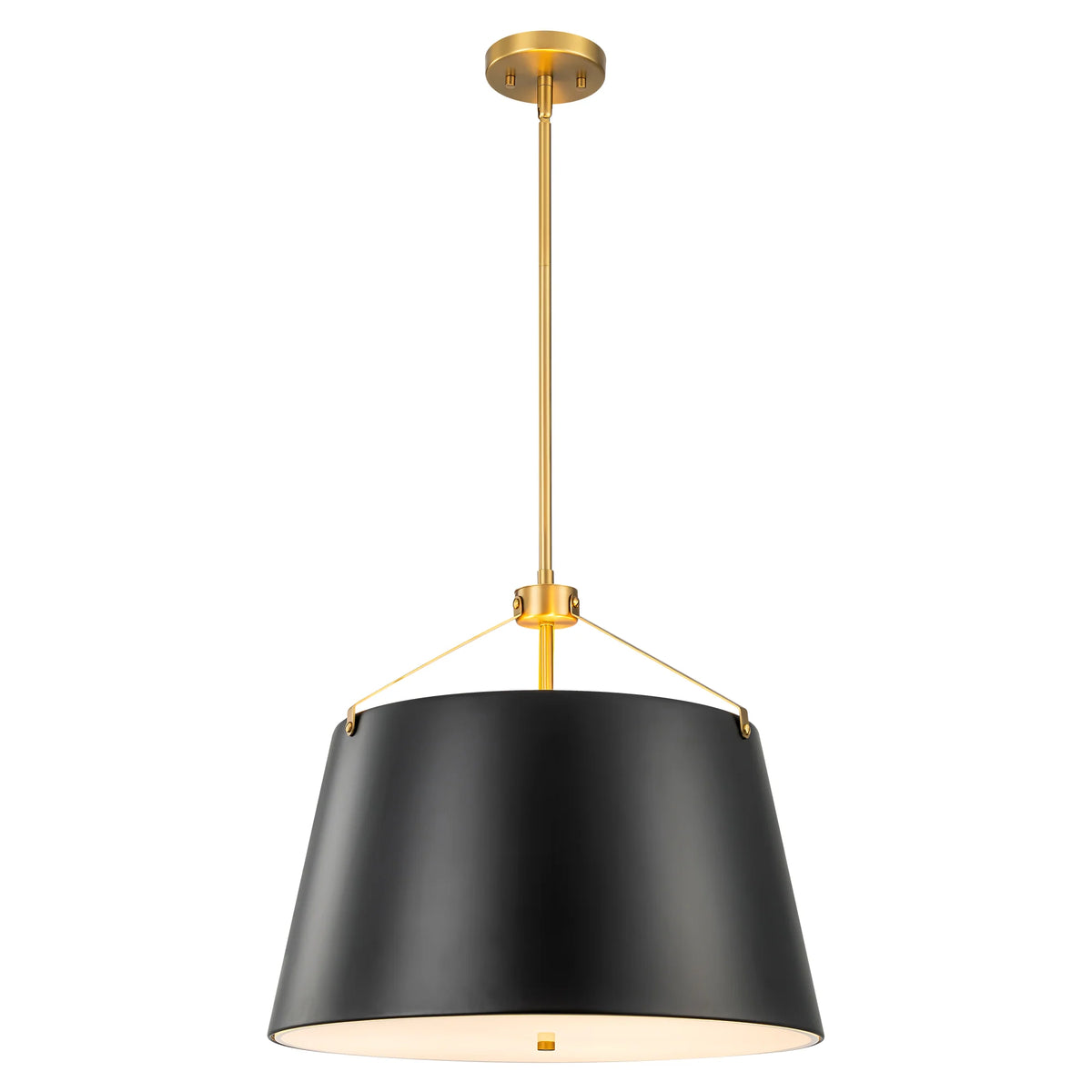 3-Light Dimmable Aluminum Drum Pendant P5743