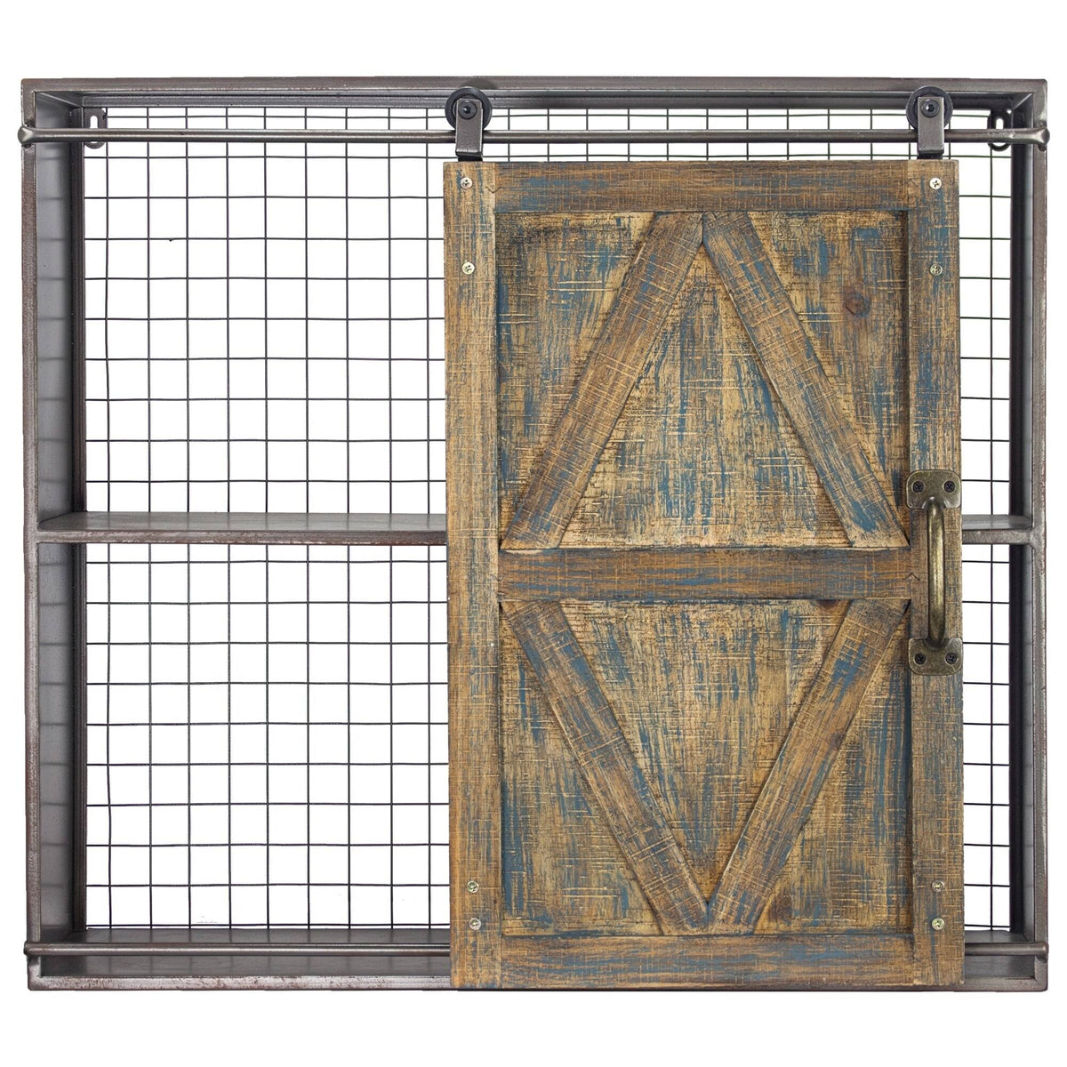 Brown Farmhouse Wall Shelf U72790