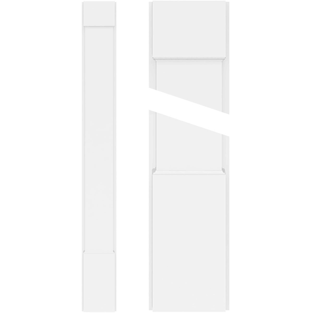 Plain PVC Pilaster with Standard Capital & Base (Pair) S9418