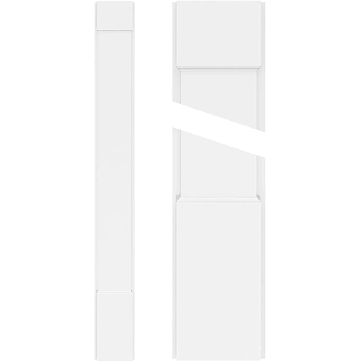 Plain PVC Pilaster with Standard Capital & Base (Pair) S9418