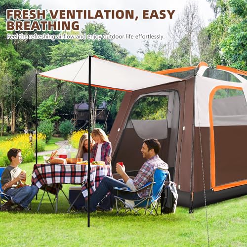 6 Person Waterproof Windproof Pop-Up Tent with Carry Bag K3630