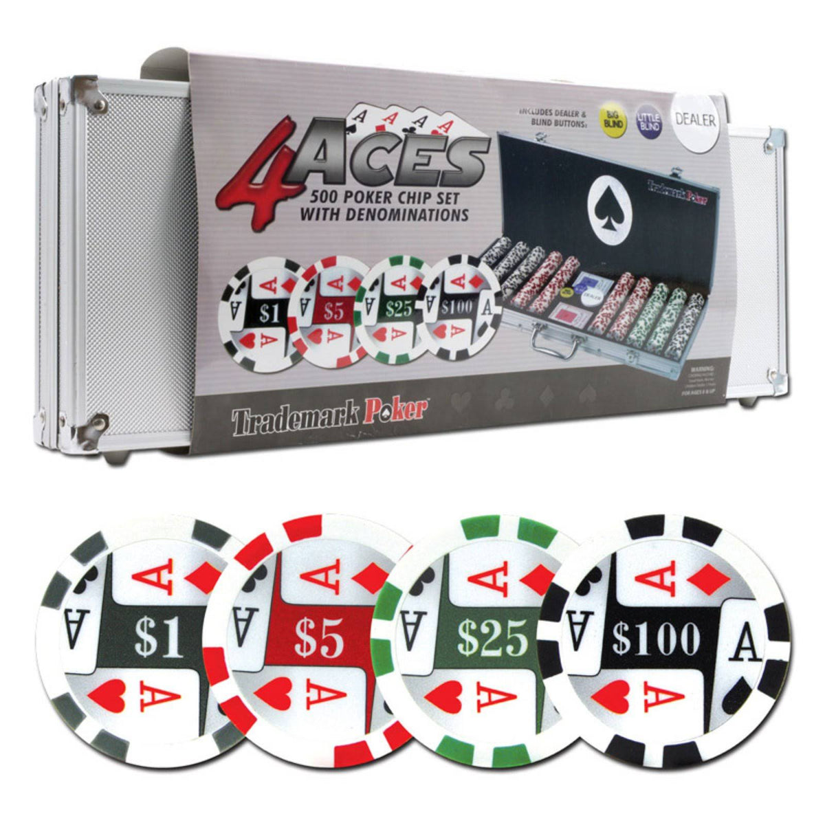 500 11.5g Poker Chip Set with Aluminum Case R7144