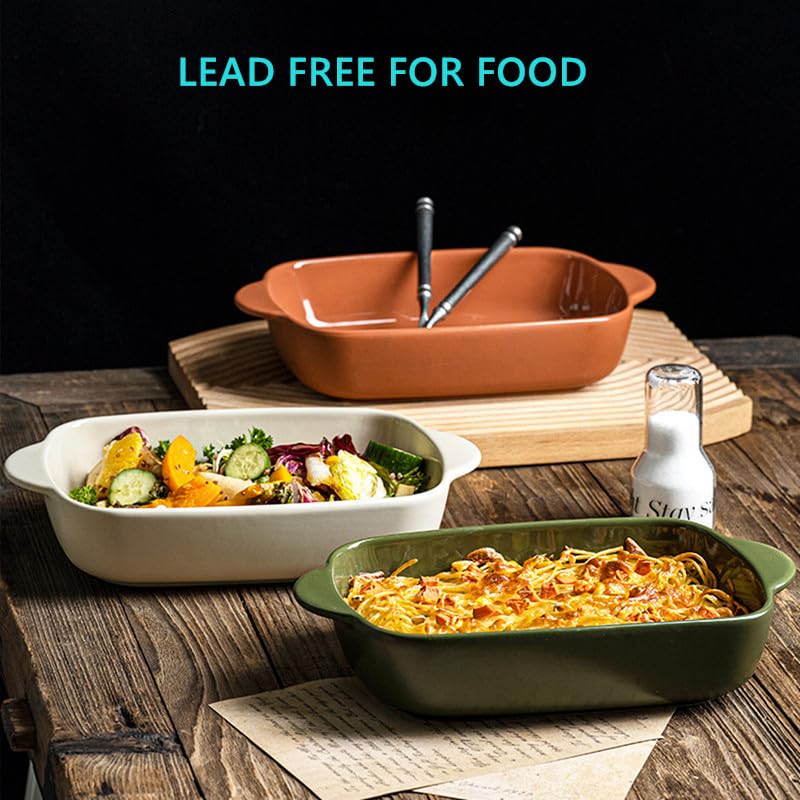 33oz Ceramic Rectangular Baking Dish with Lid A45397