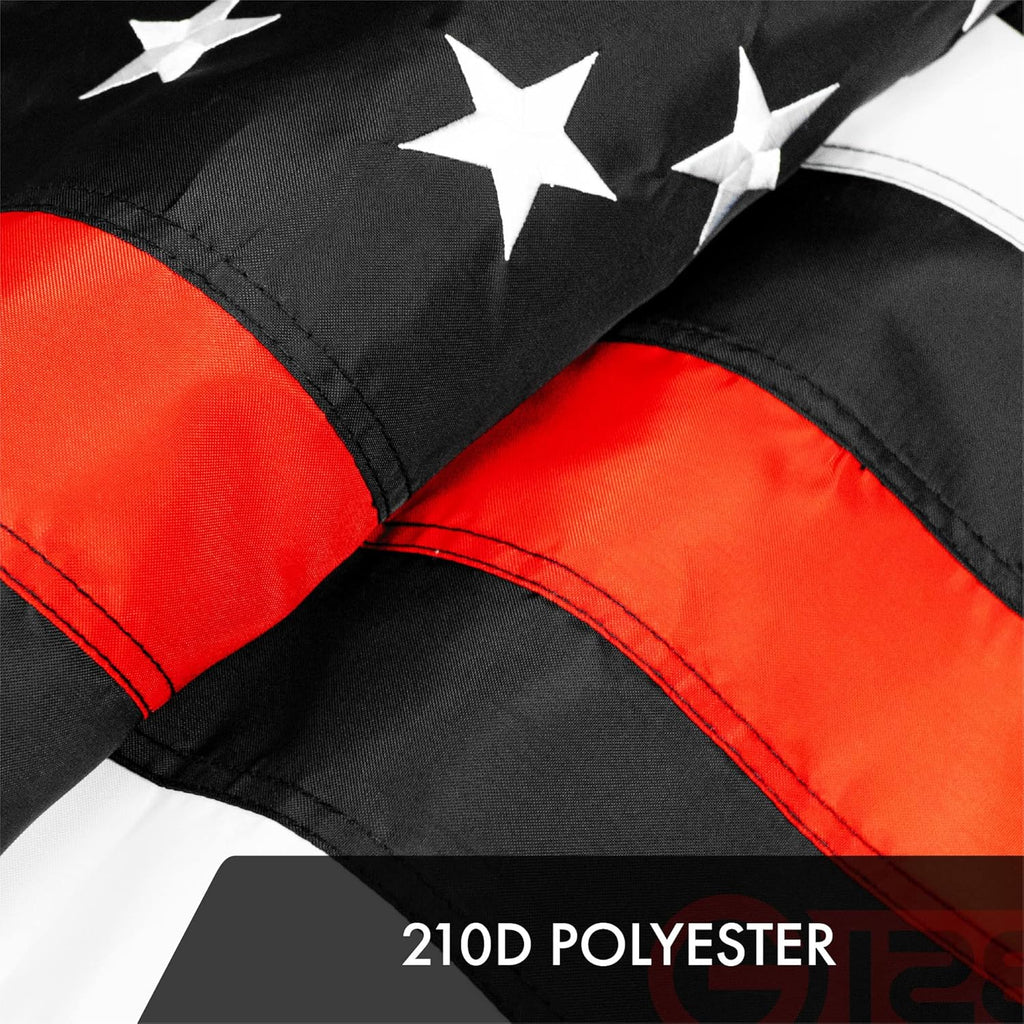 Thin Red Line Embroidered American Flag 2X3 FT B454116