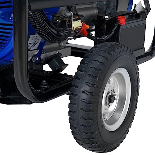 Blue Black Gas Powered Portable Generator 4400 Watt Electric Start K235698